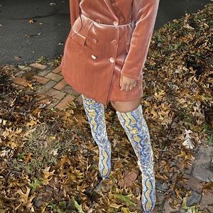 STEVE MADDEN over the knee boots | snake print